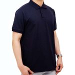 SANTHOME NAVY BLUE POLO T SHIRT<br>تي شيرت بولو أزرق داكن - Image 3