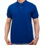 SANTHOME ROYLA BLUE POLO T SHIRT<br>تي شيرت بولو أزرق ملكي - Image 3