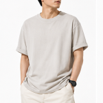 BEIGE ROUND NECK T SHIRTS 100% COTTON
