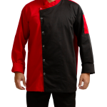 CHEF JACKET BLACK & RED MIX  <br> شيف جاكيت أسود & أحمر مزيج