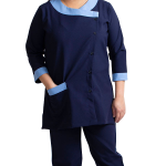 HMU N.BLUE WITH L.BLUE PIPING   <br> زي HMU باللون الأزرق الغامق بحواف زرقاء فاتحة