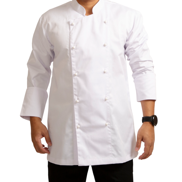 CHEF JACKET WHITE <br> شيف جاكيت أبيض