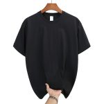 BLACK ROUND NECK T SHIRTS 100% COTTON - Image 2