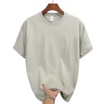 BEIGE ROUND NECK T SHIRTS 100% COTTON - Image 2