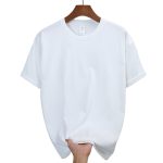 WHITE ROUND NECK T SHIRTS 100% COTTON - Image 2