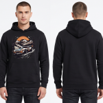 ADVENTURE CAR - CUSTOM DESIGN PRINT ON FRONT HOODIES - 380 GSM