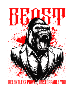 BEAST - CUSTOM DESIGN PRINT ON BACK HOODIES - 380 GSM - Image 4