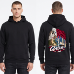 QATAR - CUSTOM DESIGN PRINT ON  BACK HOODIES - 380 GSM