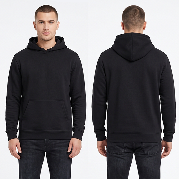 BLACK HOODIE PREMIUM QUALITY 380GSM
